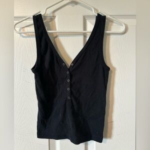 Abercrombie & Fitch Black V-Neck Tank Top